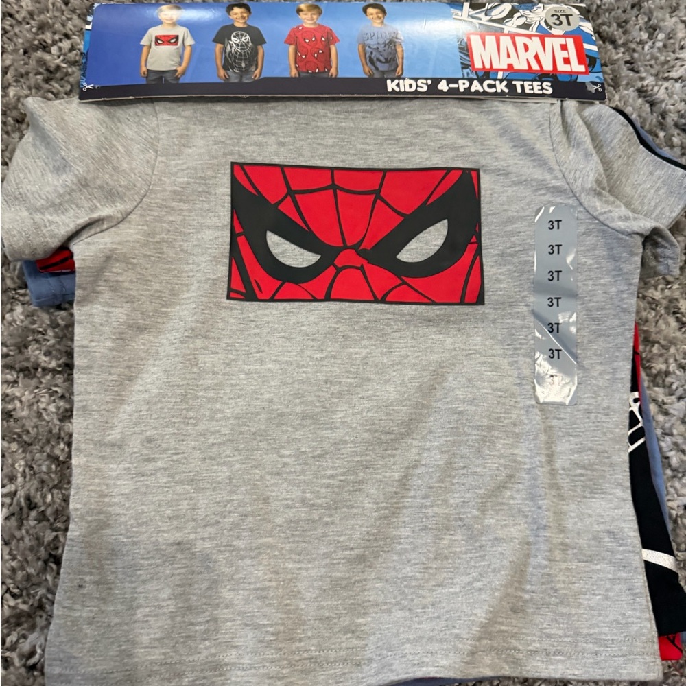 Spiderman Marvel  T-Shirt 4 pack size 3T